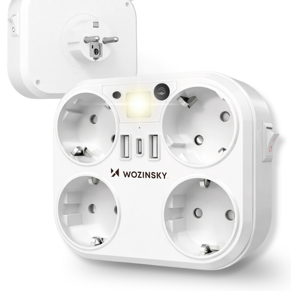 Wozinsky SteckdosenwüRfel Steckeradapter Ohne Kabel Mehrfachsteckdose Mit USB-C-image