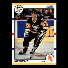 Joe Mullen #7T 1990 Score Rookie and Traded Pittsburgh Penguins Hockey Card NHL. rookie card picture