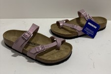 Birkenstock Size EU38 Mayari Icy Metallic Old Rose Regular Fit Birko-Flor NWT