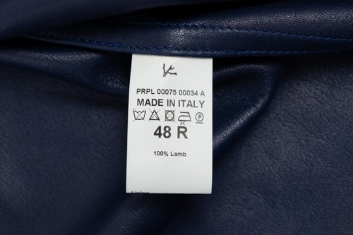 3900$ ISAIA NAPOLI Royal Blue Overshirt Jacket 100% Lambskin Leather 38 US 48 EU - Picture 8 of 8