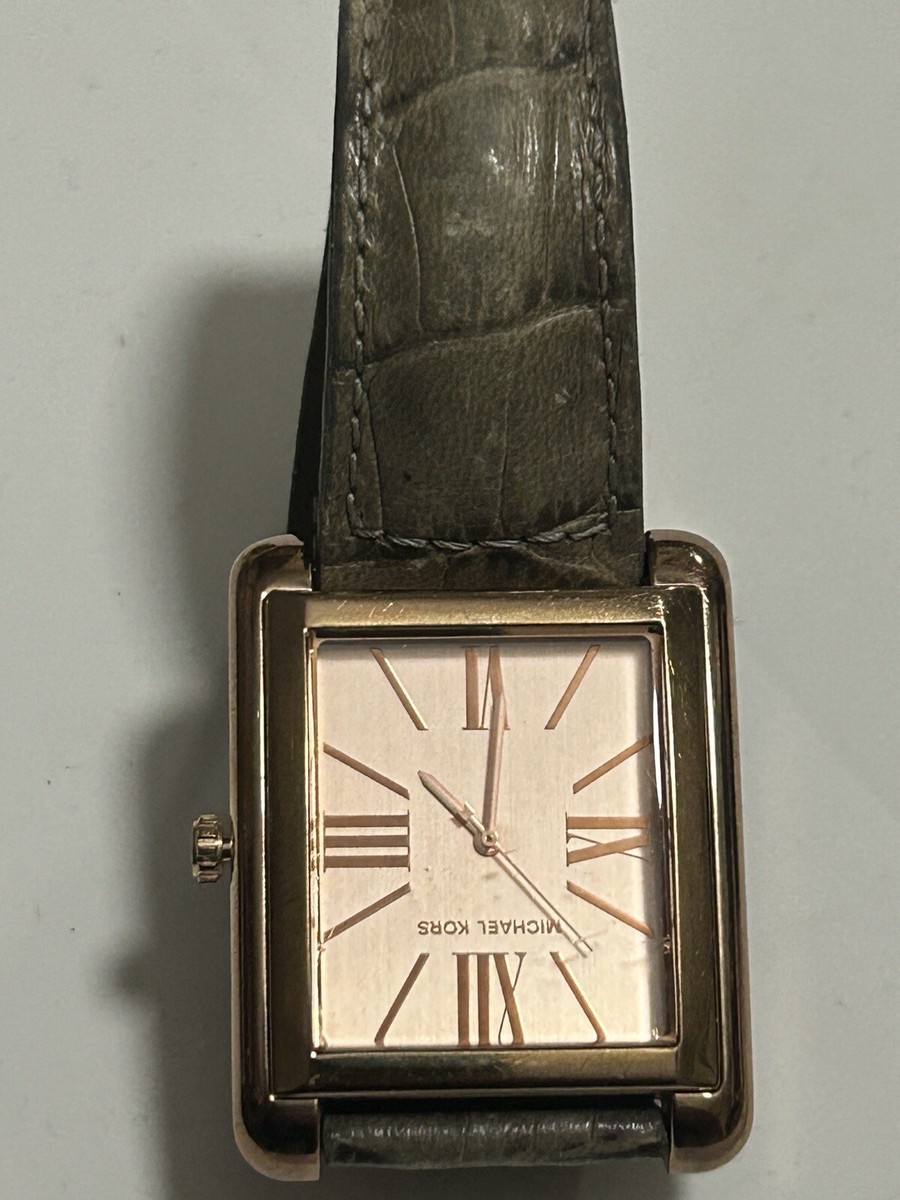 Adjustable Michael Kors MK2241 Crocodile Embossed Leather Rose