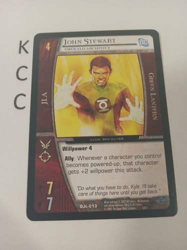 VS. System TCG DC DJL-013 John Stewart Emerald Architect