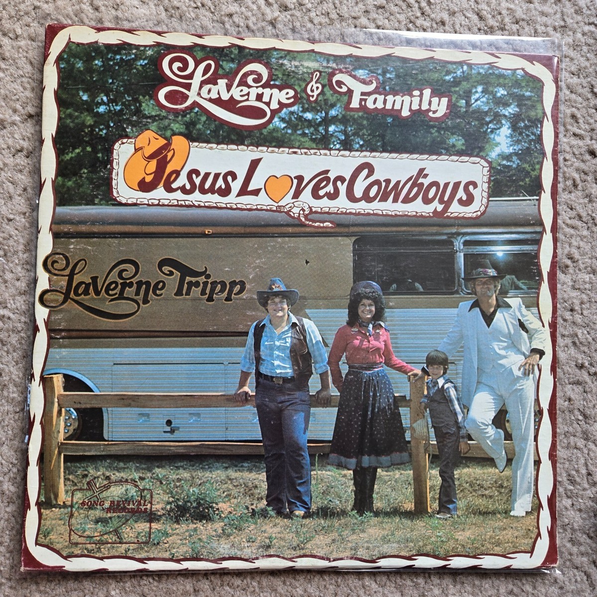 LAVERNE & FAMILY Jesus Loves Cowboys RELIGIOUS Gospel Christian