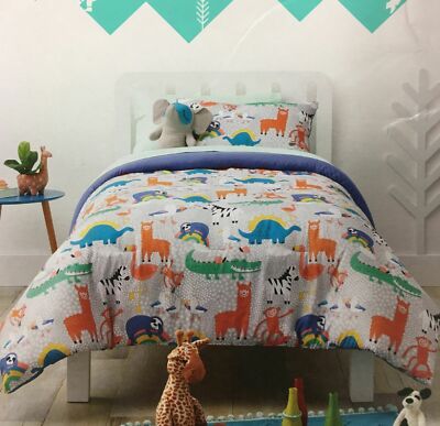 Pillowfort Gray Animal Adventure Full Queen Comforter Set, Piece