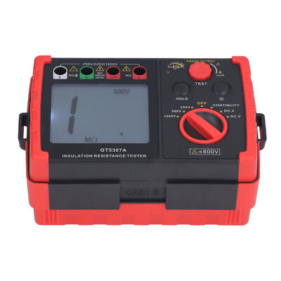 Digital Insulation Resistance Tester 250V 500V 1000V Megohmmeter Earth Ground US