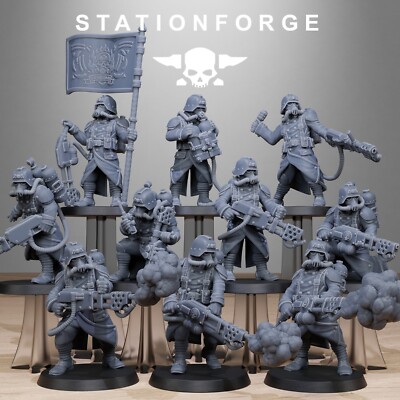 The GrimGuard Flamers from Station Forge 32mm