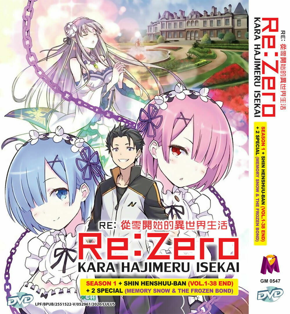 DVD Re: Zero Kara Hajimeru Isekai 1-25 End +Shin Henshuu-Ban