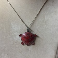 Sterling Silver Sea Turtle Pendant Necklace 20  