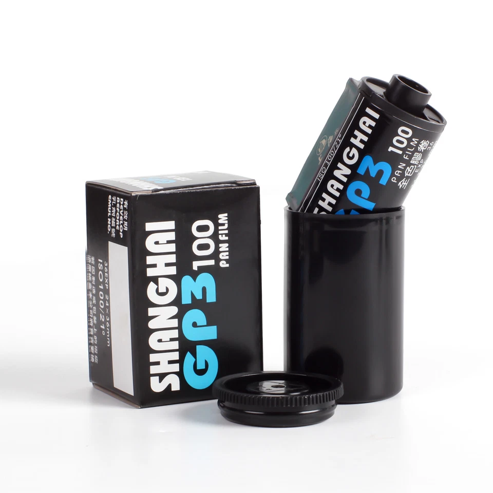 Película 2/3/5/10 rollos Shanghai negro blanco GP3 135 35 mm 36EXP ISO100 BW B/W 01/2026 Foto 2 de 4