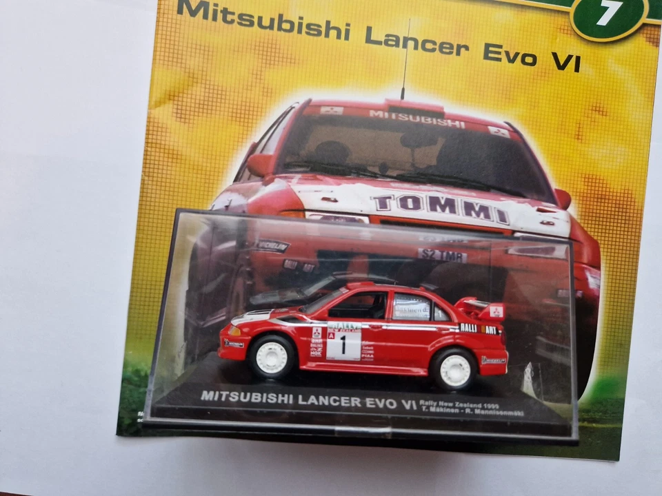 IXO DEAGOSTINI 1/43 MITSUBISHI LANCER EVO VI NEW ZEALAND RALLY DIECAST CAR + MAG - Image 2 of 3