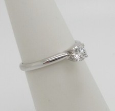 1/4CT Natural Round Diamond Solitaire Engagement Wedding Ring 14K White Gold