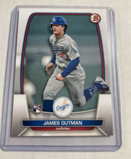 2023 Bowman #13- JAMES OUTMAN Rookie RC Card.. rookie card picture