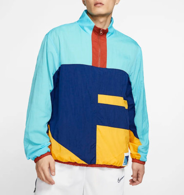Nike Men's Flight Basketball Blue/Multi Half-Zip Jacket (CN8508