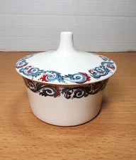 Vintage Figgjo Norway Hardanger Dancers Sugar Bowl Excellent Condition