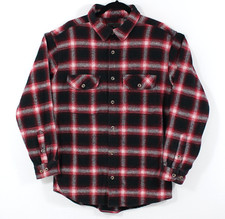 Field Stream Plaid Flannel Shirt Men's M Red Cotton Outdoor Classic Durable