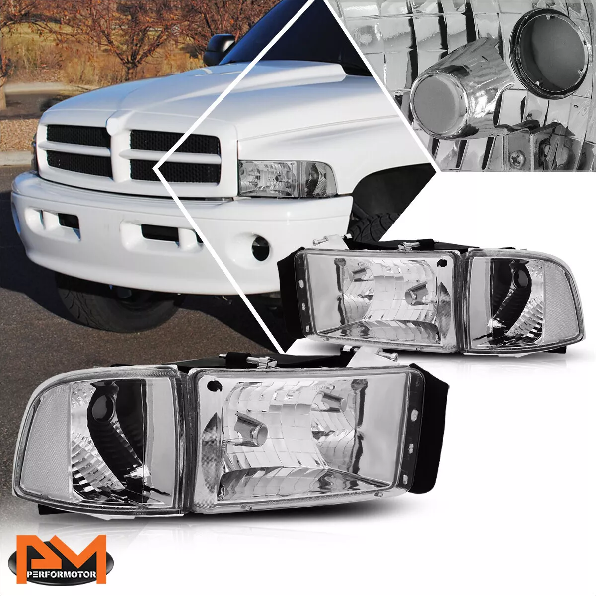 2000 dodge ram 1500 on sale headlights