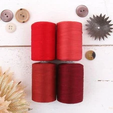 100% Cotton Thread Set | 4 Red Tones| 1000M (1100 Yards) Spools Quilting Sewing