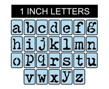 Typewriter Font Letters Stencil Kit - Reusabl...