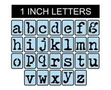 Typewriter Font Letters Stencil Kit - Reusable - 1 Inch - Best Price Stencil Kit