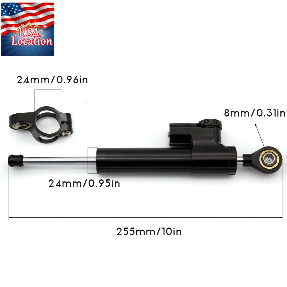 Kit de montaje de soporte amortiguador de dirección para Yamaha YZF R3 R25 MT25 2015 2016 2017 2018 Foto 4 de 4