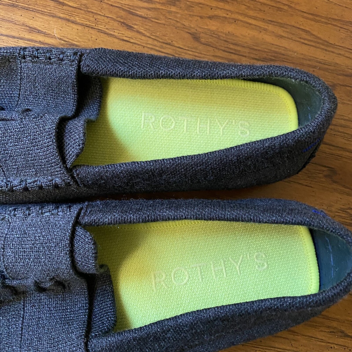 Rothys Merino Tassel Driving Loafer Wool Blend Dark Chocolate Gray Shoes Men 9.5 Rothys Merino Tassel Driving Loafer Wool Blend Dark  main image 2