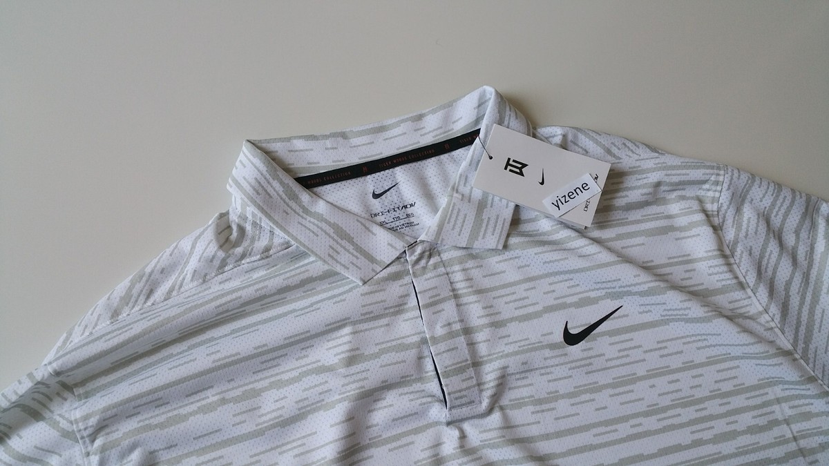 おすすめ Nike New Dri-Fit Shirt Polo Golf Striped TW Woods Tiger ADV その他
