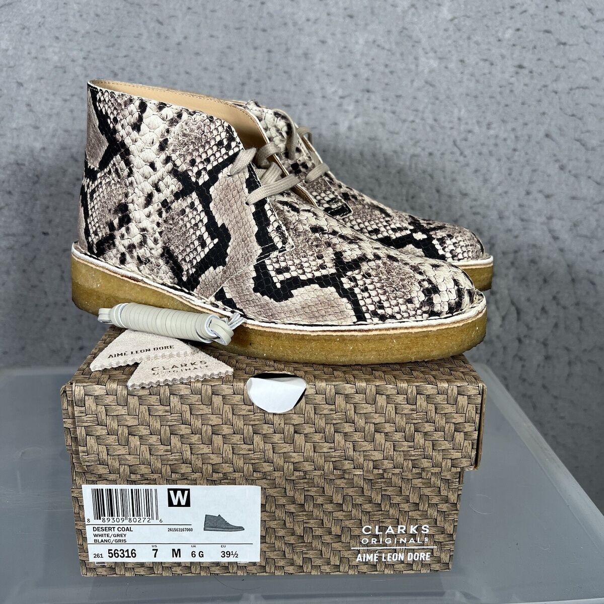 Clarks x Aime Leon Dore Desert Coal Boots Snakeskin Adult Clarks x Aime Leon Dore Desert Coal Boots Snakeskin Adult