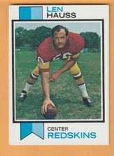Len Hauss Washington Redskins 1973 Topps #130 Jesup Georgia Bulldogs