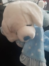 RUSS BABY BOY BLUE POLKADOT DOTTIE PLUSH RATTLE PUPPY DOG SWEET DREAMS SOFT TOY