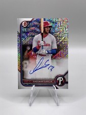 2022 Bowman Chrome Yhoswar Garcia 2 Card Auto Lot - Philadelphia Phillies