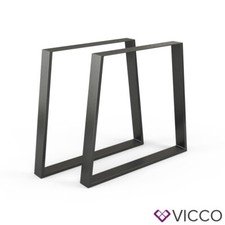 Tischkufen Tischbeine Tischgestell Esstisch Möbelfüße DIY Trapez 72cm Loft Vicco