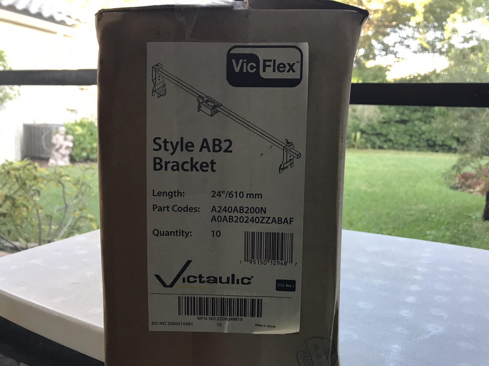 VICTAULIC Style AB2 Bracket 24”/ 610mm A240AB200N ( 10 Units ) eBay