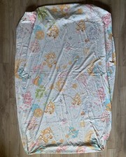 Vintage 1982 Care Bear Twin Fitted Sheet Muslin Good Friends Sweet Dreams Fabric