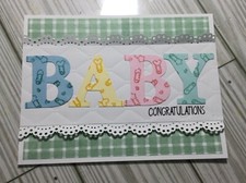 Baby Card Kit of 4 - Neutral Baby Card Kit In Mint green Background