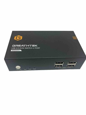 GREATHTEK KVM Switch HDMI Dual Monitor Extended Display 2 Port 4 USB 2.0 Hub