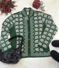 New Christmas/Holiday Vintage Appleseed’s Sweater Women Sz PM Nordic Style