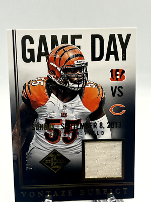 2014 Limited Game Day Jersey Vontaze Burfict Patch #25 /99 Bengals