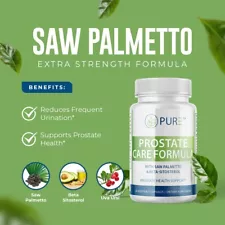 PURE Prostate Care Formula, Saw Palmetto, Beta-Sitosterol, BPH, Urinary Health!