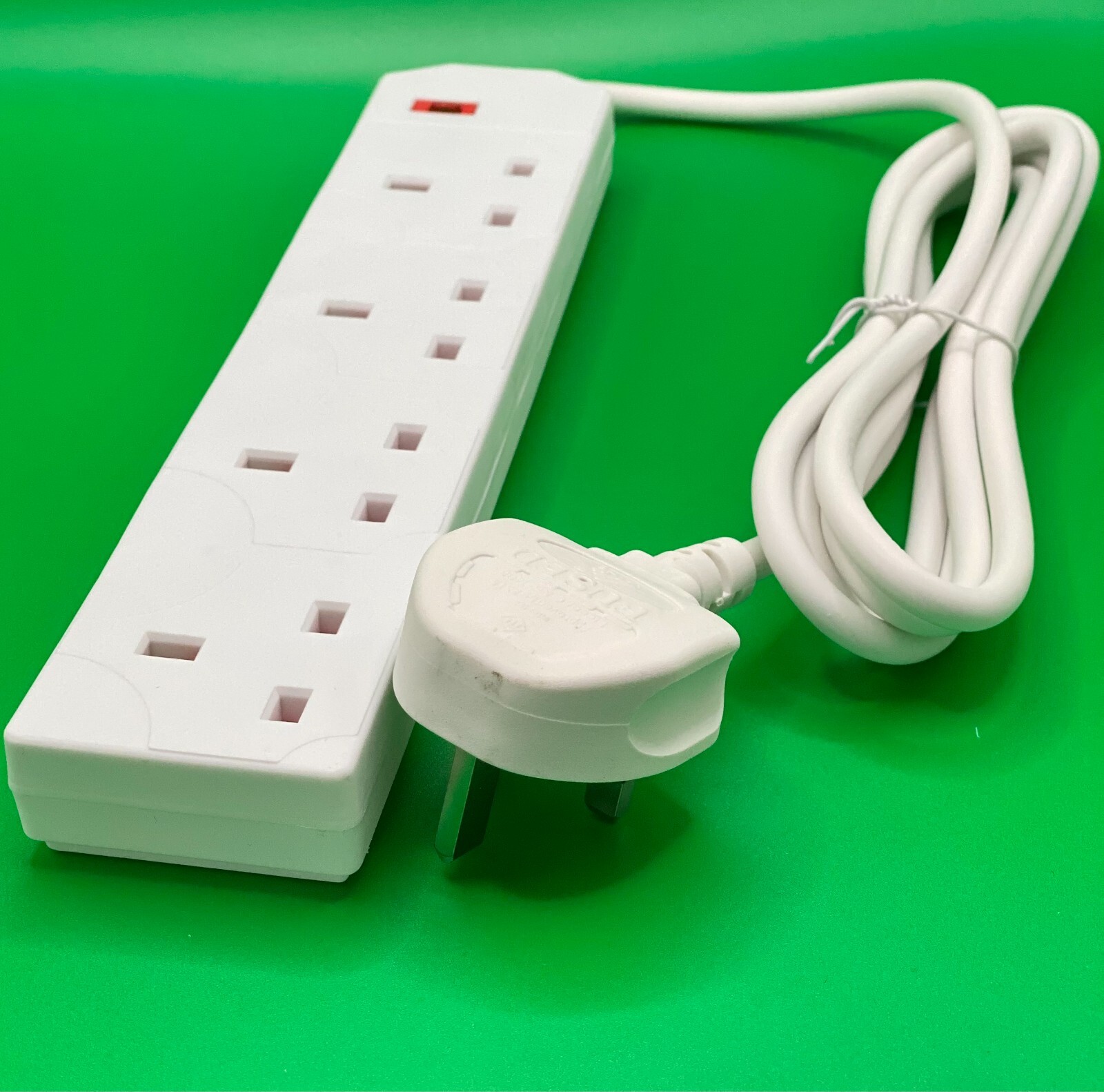 UK Extension Lead Cable Electric Main Power 3 4 6 Way Gang Plug Socket