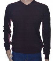 Herren Pullover Aus Kaschmir Und Merinowolle V-Ausschnitt 2XL Xxl Lila 261