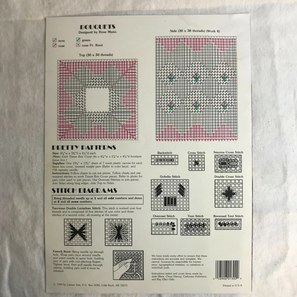 Patrones de punto de ganchillo vintage boutique cajas de pañuelos ocio artes folleto 1300 Foto 2 de 4