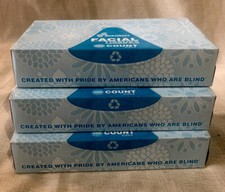 Lot Of 3 Boxes Skilcraft Facial Tissues, 2-Ply, 100 sheets Per Box Unscented Whi