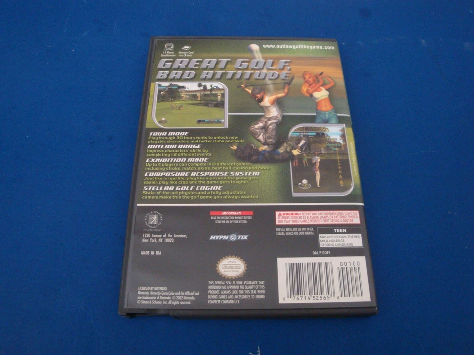 Outlaw Golf (Nintendo GameCube, 2002) Clean Disc - Image 2 of 3
