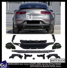 HECKDIFFUSOR & SCHWARZE ROHRE FÜR MERCEDES GLC C253 COUPE AMG GLC63 STYLE 2016+ HECKDIFFUSOR & SCHWARZE ROHRE FÜR MERCEDES GLC C253 COUPE AMG GLC63 STYLE 2016+