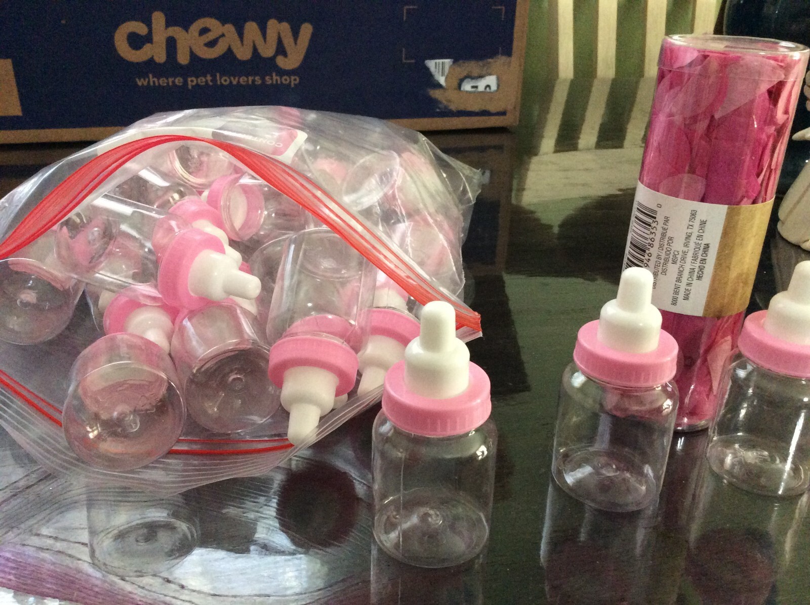 Baby Shower Favors Pink Party Decorations Girl + Confetti