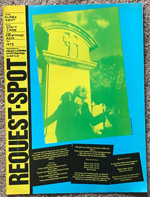 KLARK KENT - DON'T CARE 1980 Full page lyric poster STEWART COPELAND THE POLICE