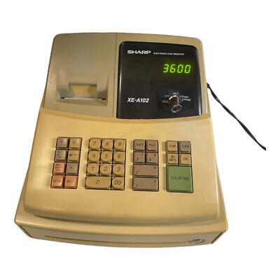 SHARP XE-A102 Electronic Cash Register (One Key, Tested and Works