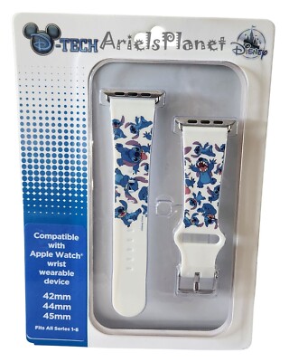 DISNEY PARKS  Stitch Apple Watch Band 42mm, 44mm, 45mm White Large
