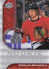20/21 TRILOGY..NICOLAS BEAUDIN..ROOKIE RENDITIONS..CARD # RR-17..BLACKHAWKS