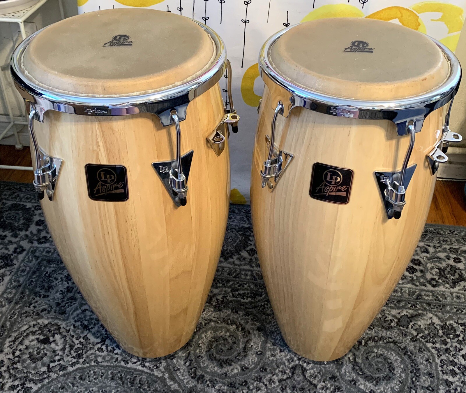 Two Classic Series LP Congas Hand Crafted HandPicked Skin Heads Made In